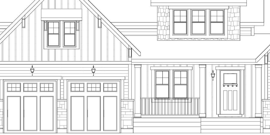 Detail of a home drawing by Cornerstones.
