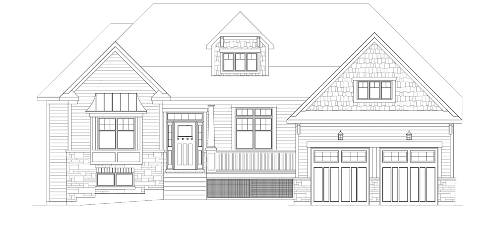 Front Elevation plan for Optima home in Collingwood